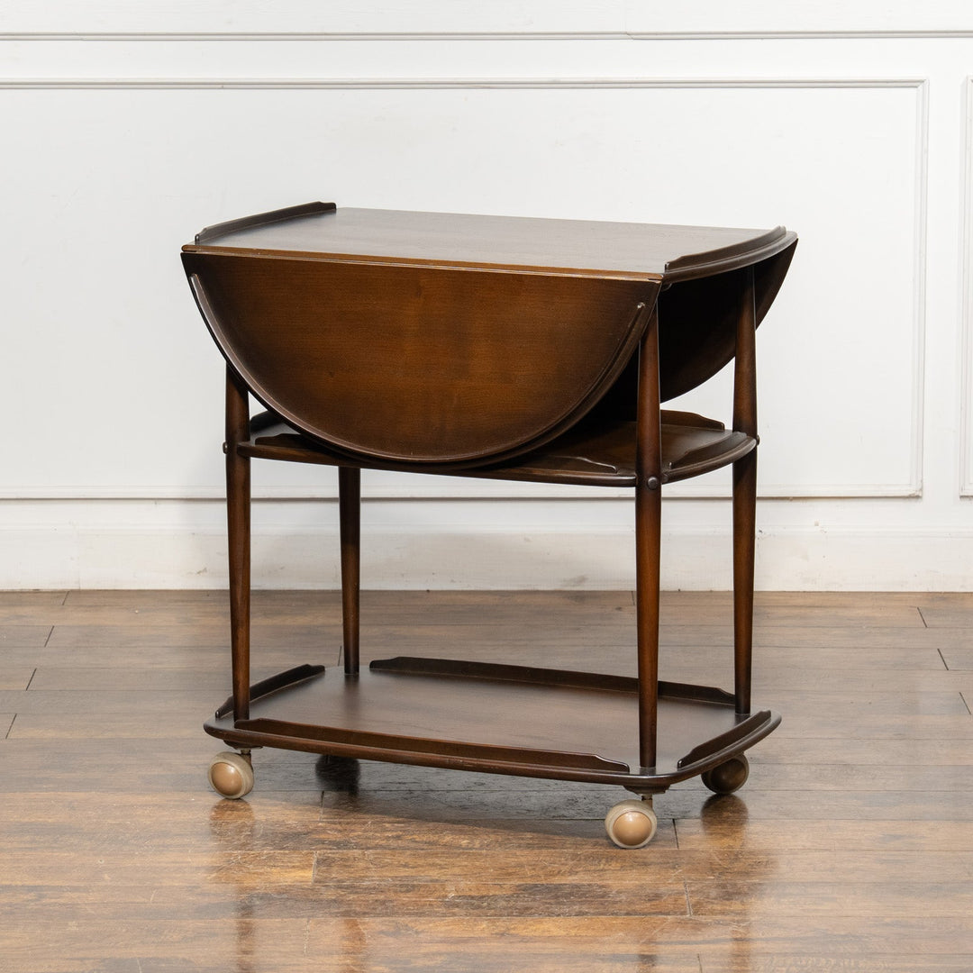 英国【ERCOL アーコール】ドロップリーフで使い勝手抜群 トローリーワゴン No.505 Old Colonial オールドコロニアル