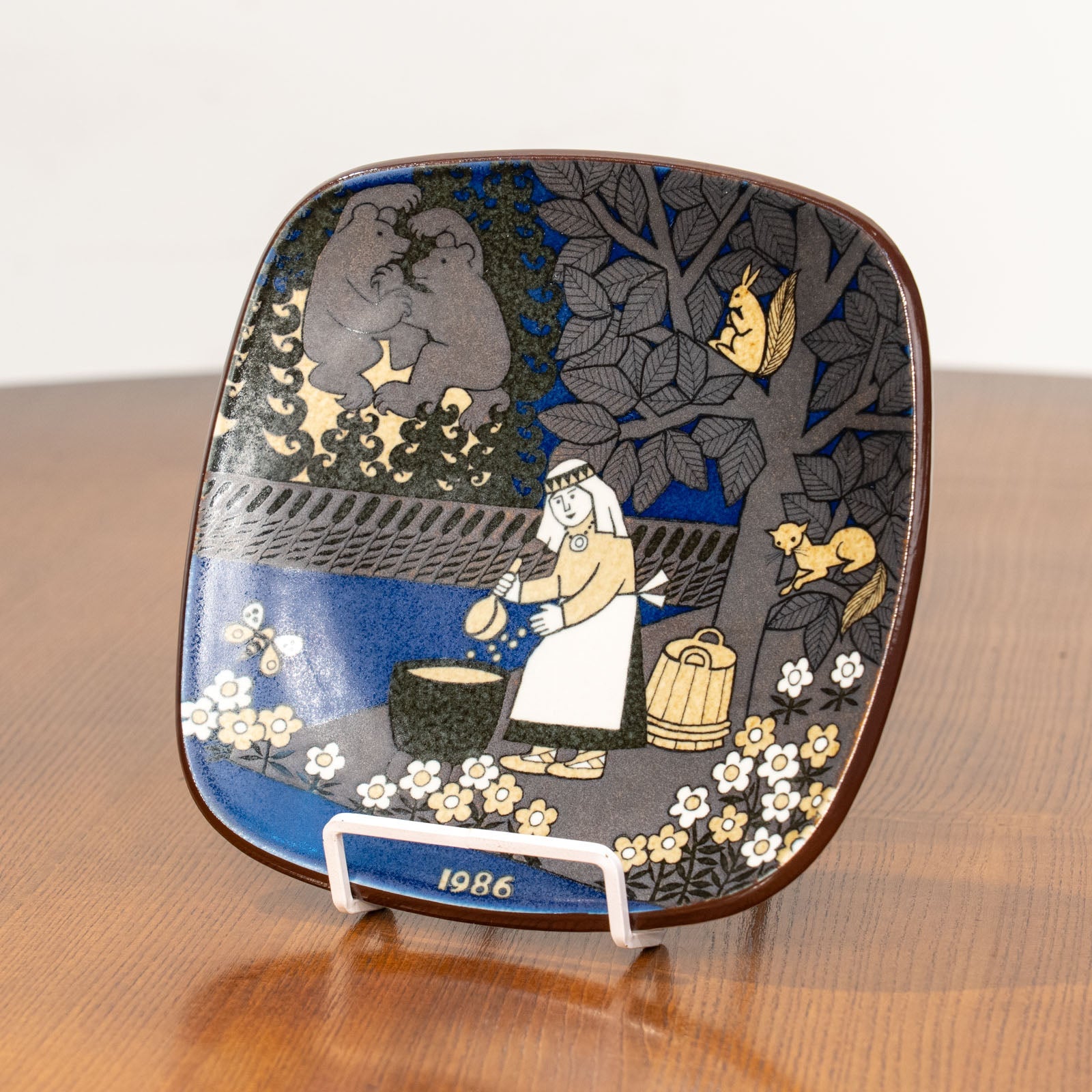 ARABIA アラビア Kalevala カレワラ】イヤープレート 1986年製 20cm