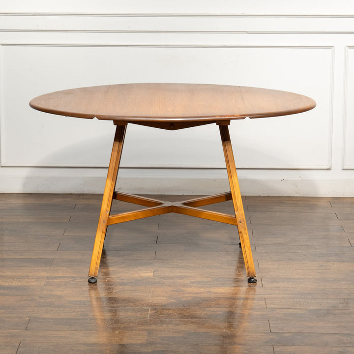 英国【ERCOL アーコール】スペースやシーンに合わせて調整できる天板が使いやすい ドロップリーフテーブル