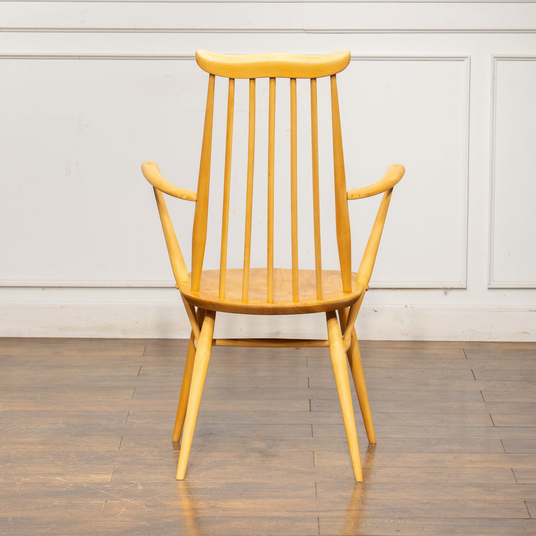 英国【ERCOL アーコール】スラッとしたハイバックが特徴的 ゴールドスミスアームチェア 369A Windsor ウインザー /25GB-10