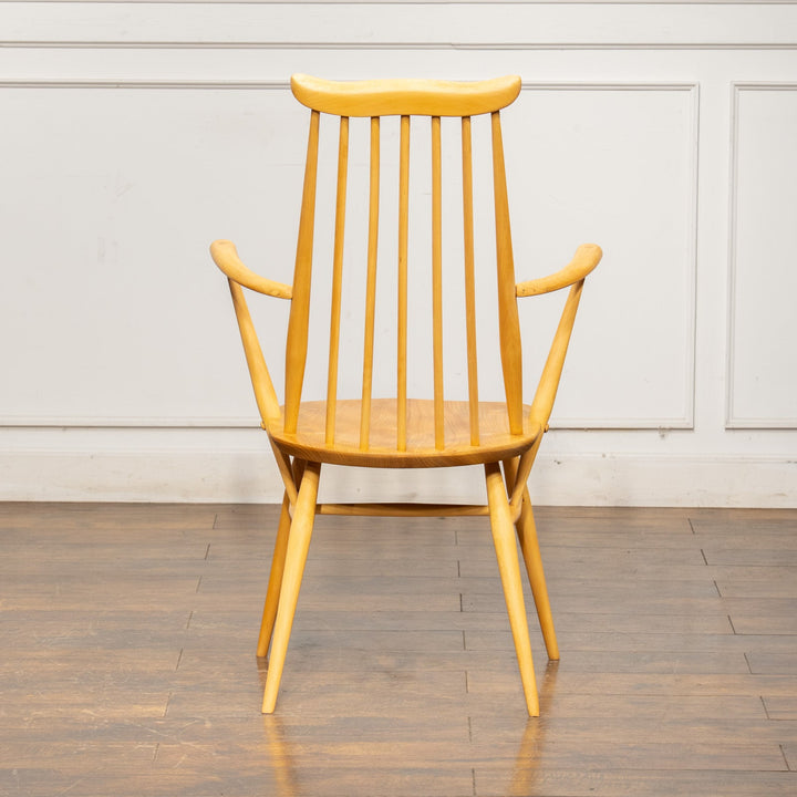 英国【ERCOL アーコール】スラッとしたハイバックが特徴的 ゴールドスミスアームチェア 369A Windsor ウインザー /25GB-10