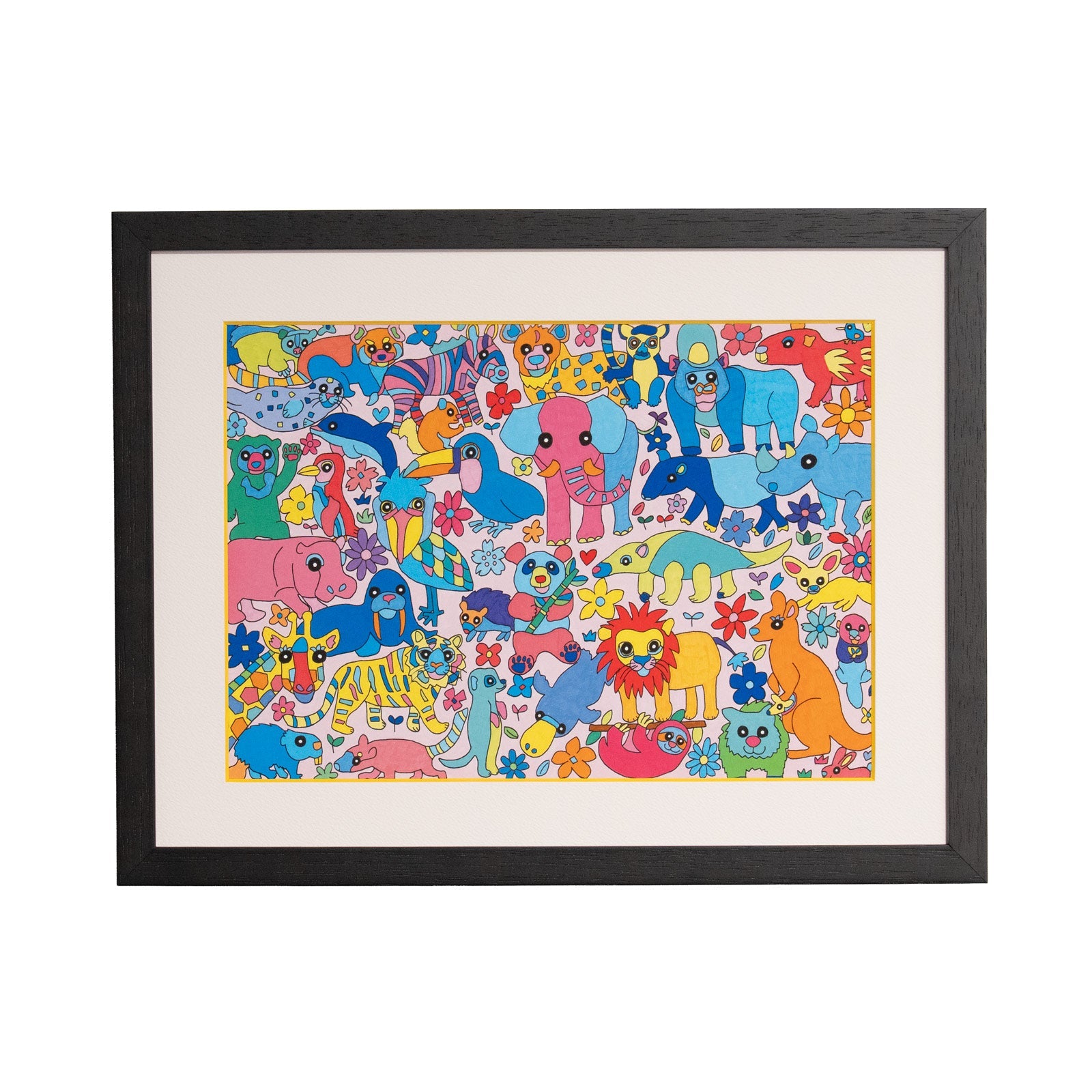 yuiko 「Happiness」 複製版画作品（ジグレー版画）パラリンアート A4