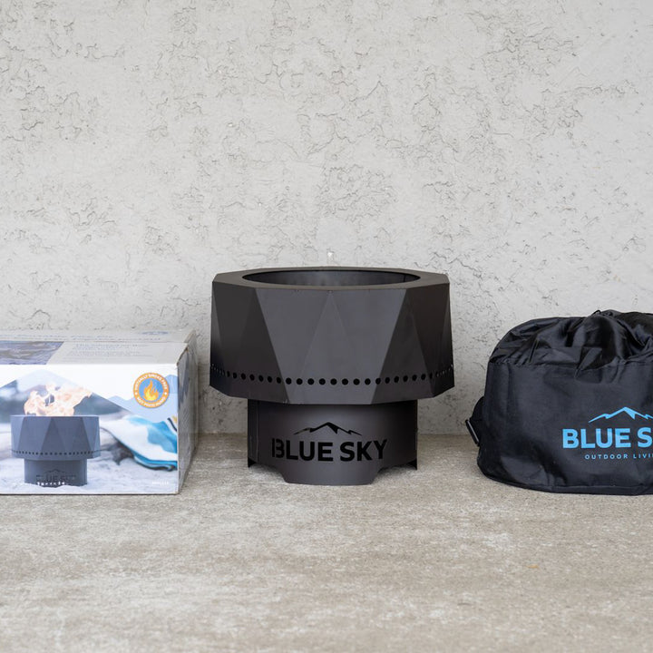 ◇二次燃焼！焚き火台 BLUE SKY OUTDOOR LIVING ポータブルファイヤーピット[m]