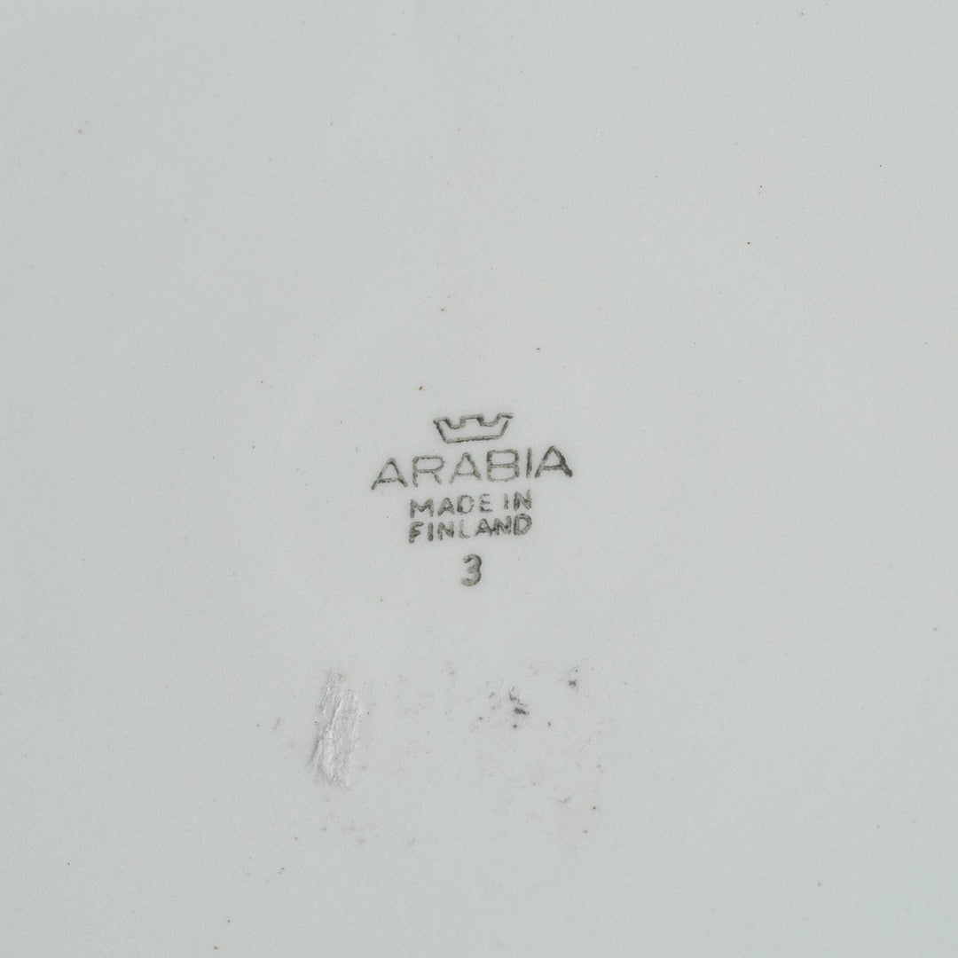 【ARABIA アラビア】ブラウンの幾何学模様が印象的 サービングディッシュ 27cm[m]