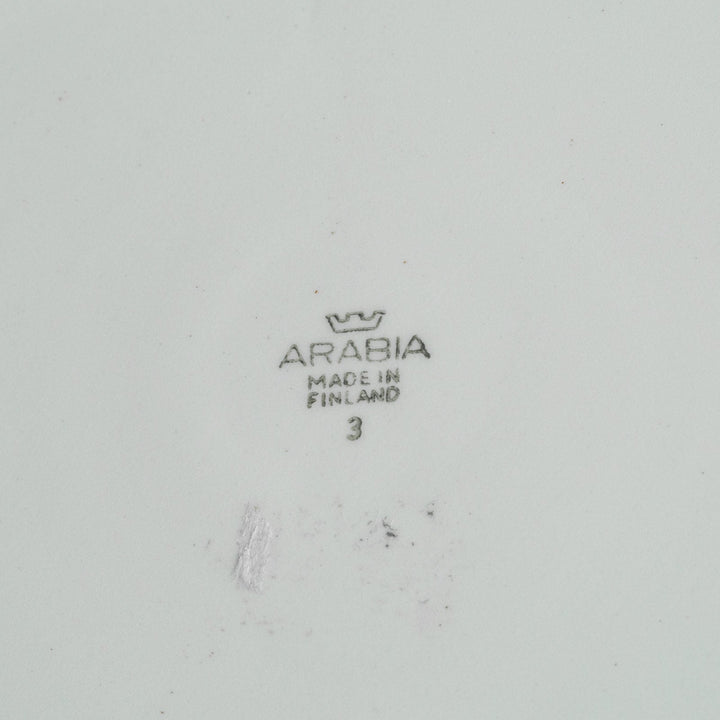 【ARABIA アラビア】ブラウンの幾何学模様が印象的 サービングディッシュ 27cm[m]