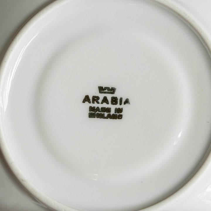 【ARABIA アラビア】ベージュとゴールドのラインが上品な コーヒーカップ＆ソーサー /21G-2[m]