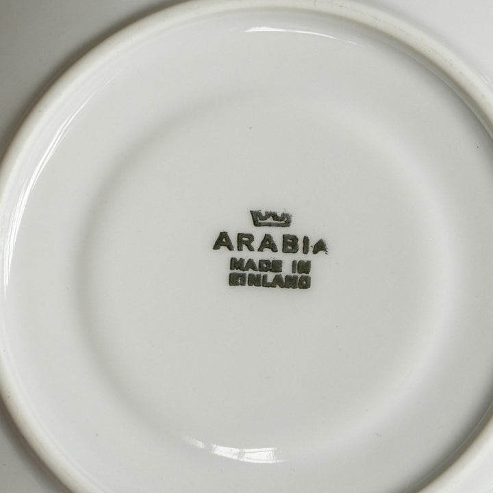 【ARABIA アラビア】ベージュとゴールドのラインが上品な コーヒーカップ＆ソーサー /21G-4[m]