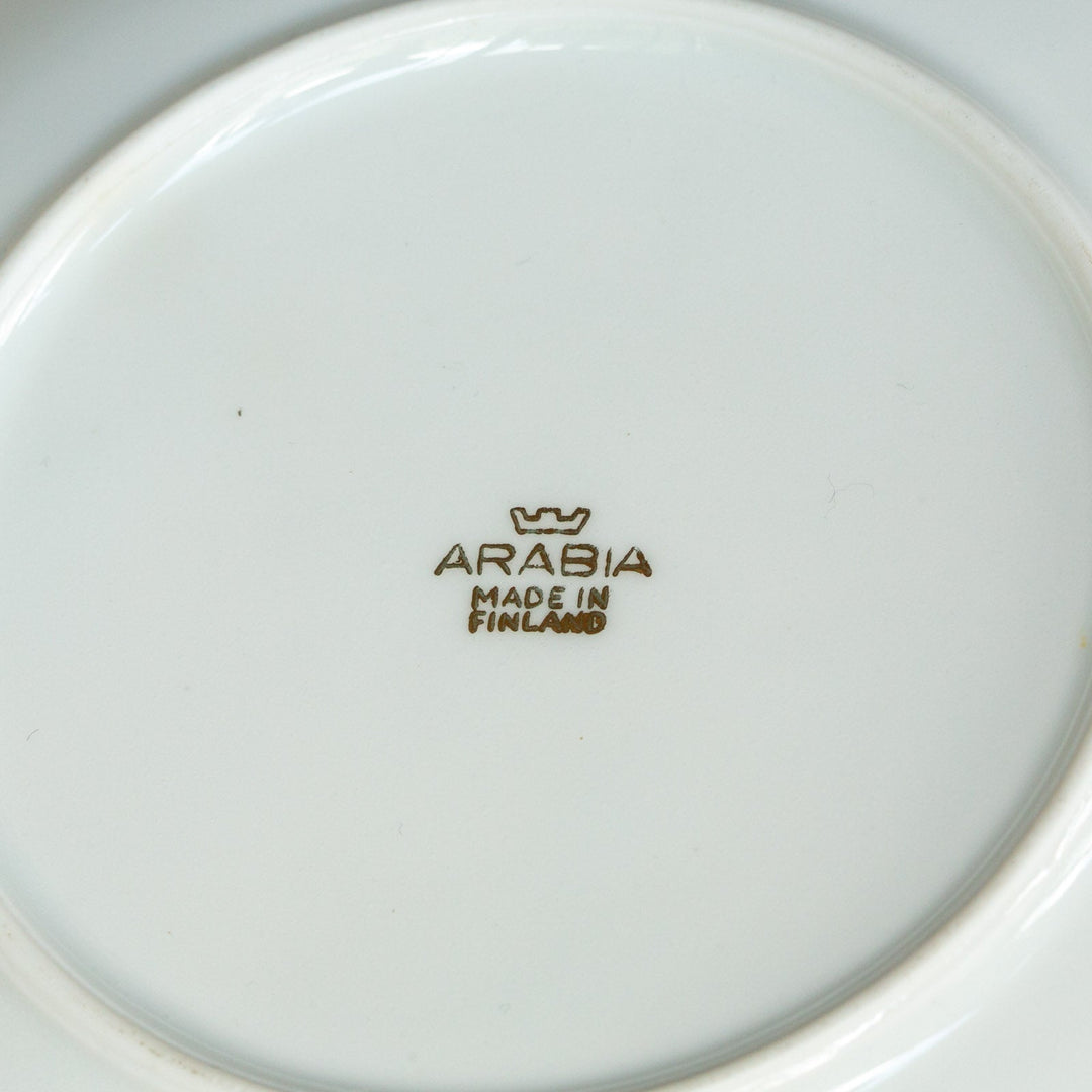 【ARABIA アラビア】ベージュとゴールドのラインが上品な バンプレート 16cm /21G-2[m]