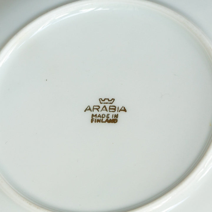 【ARABIA アラビア】ベージュとゴールドのラインが上品な バンプレート 16cm /21G-2[m]