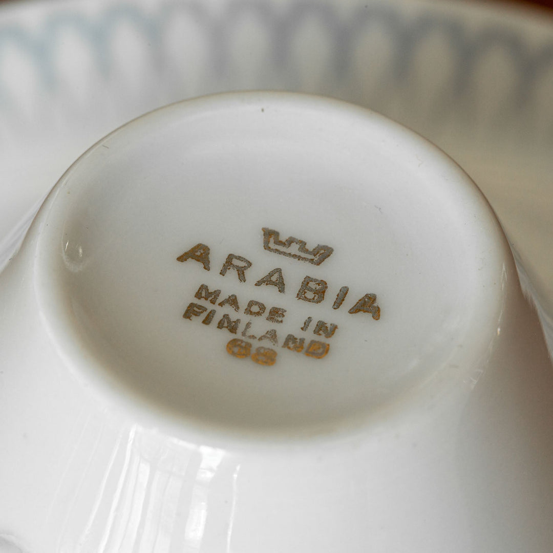 【ARABIA アラビア】薄いグレーがアクセント カップ＆ソーサー /21G-1[m]