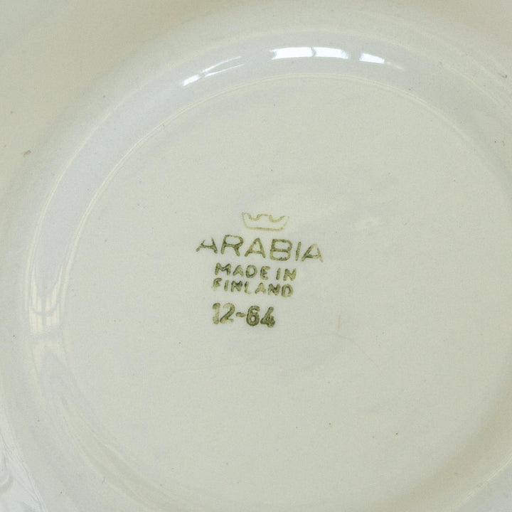 【ARABIA アラビア】赤とベージュの図柄が優しい コーヒーカップ＆ソーサー /21G-5[m]