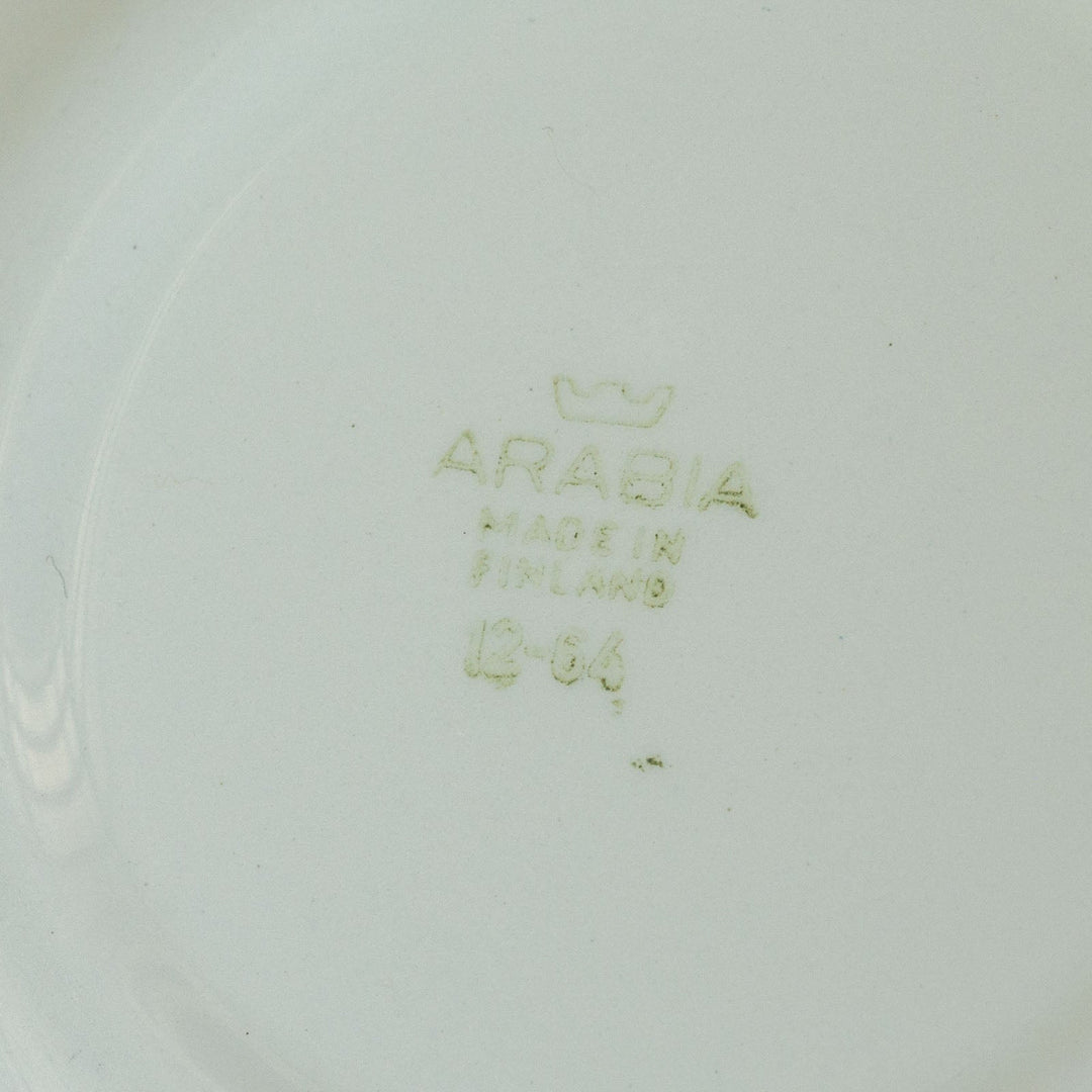 【ARABIA アラビア】赤とベージュの図柄が優しい コーヒーカップ＆ソーサー /21G-6[m]