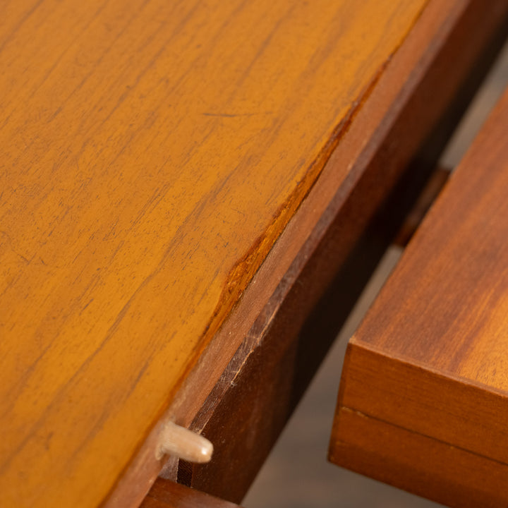 【EUROPA FURNITURE エウロパファニチャー】上質な北欧スタイル チーク エクステンション ダイニングテーブル /21H[m]
