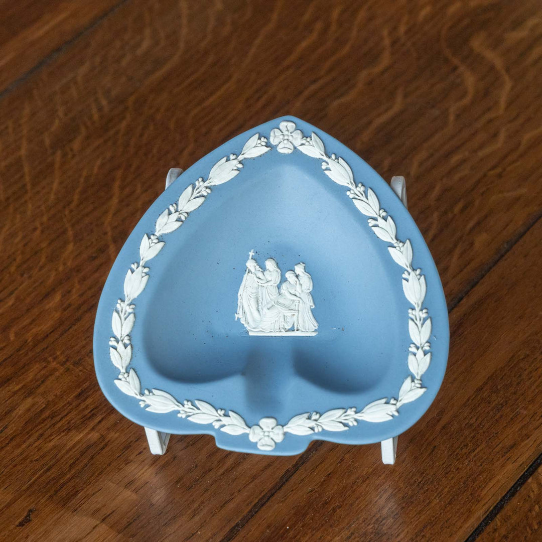 【WEDGWOOD ウェッジウッド Jasper ジャスパー】ミニプレート スペード ペールブルー /21K-2 [m]