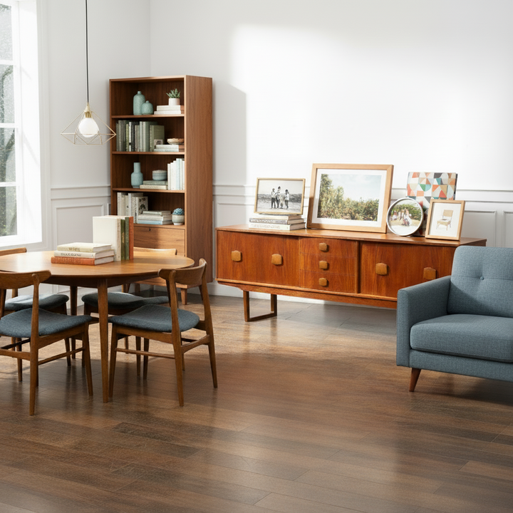 珍しい折れ戸タイプの扉が格好いい チーク サイドボード