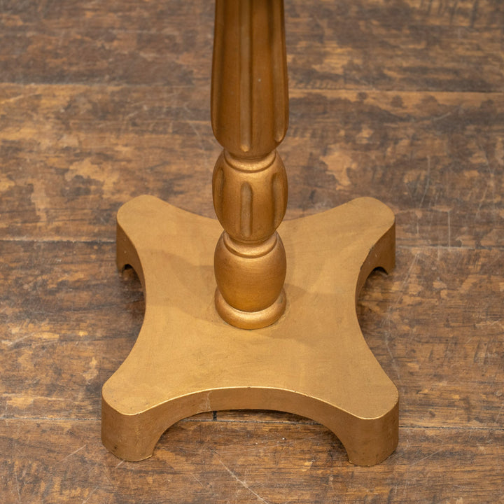 フルーティング装飾の脚にパイクラストの天板が華やか ワインテーブル /22D