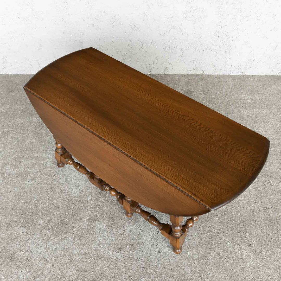 英国【ERCOL アーコール】折りたたみ式サイドテーブル エルム ゲートレッグローテーブル Old Colonial オールドコロニアル /22D[m]