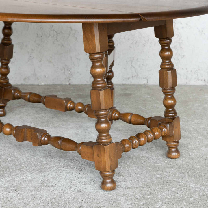 英国【ERCOL アーコール】折りたたみ式サイドテーブル エルム ゲートレッグローテーブル Old Colonial オールドコロニアル /22D[m]