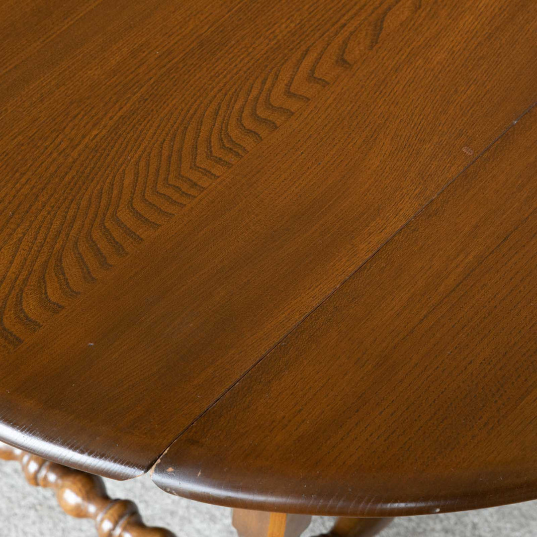 英国【ERCOL アーコール】折りたたみ式サイドテーブル エルム ゲートレッグローテーブル Old Colonial オールドコロニアル /22D[m]