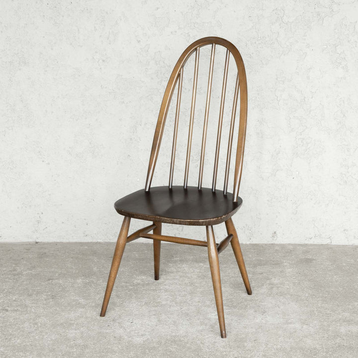 英国【ERCOL アーコール】曲木のボウバック 5本スポーク クエーカーチェア No.365 クッション付き Windsor ウインザー /22D-5 [m]