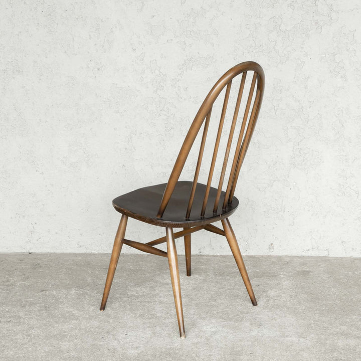 英国【ERCOL アーコール】曲木のボウバック 5本スポーク クエーカーチェア No.365 クッション付き Windsor ウインザー /22D-5 [m]