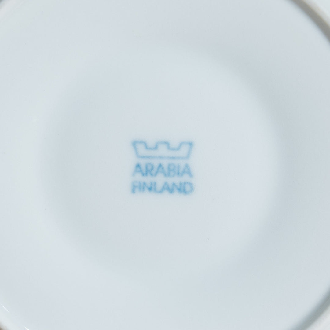 【ARABIA アラビア】金彩とブルーローズのデザインが上品 モカカップ&ソーサー [m]