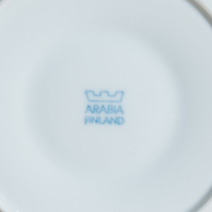 【ARABIA アラビア】金彩とブルーローズのデザインが上品 モカカップ&ソーサー [m]