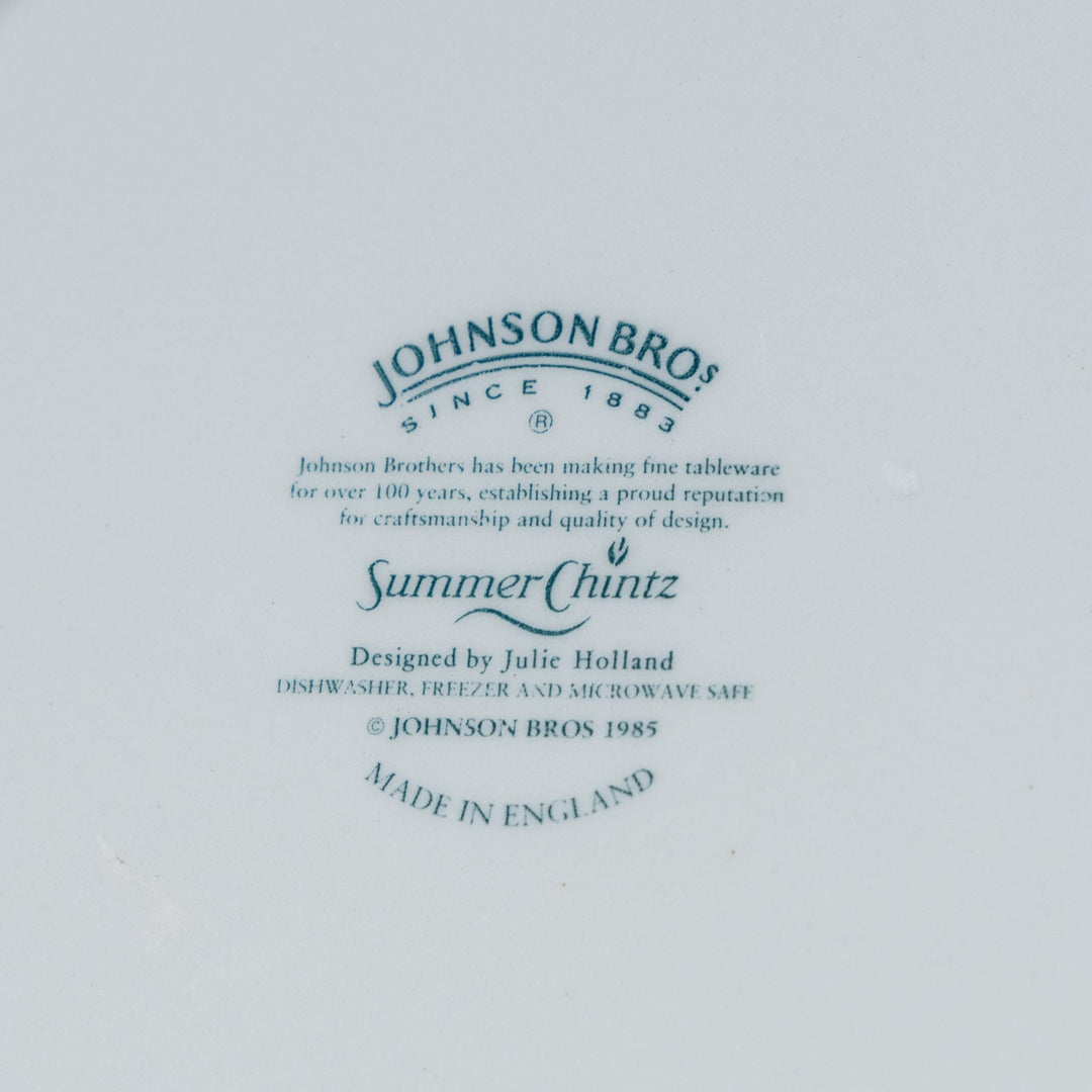 【JOHNSON BROTHERS ジョンソンブラザーズ Summer Chintz サマーチンツ】プレート 25cm[m]