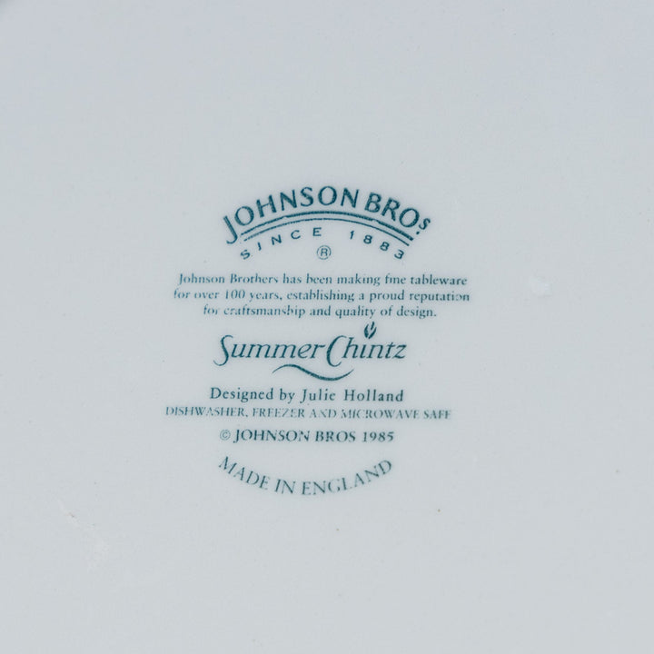 【JOHNSON BROTHERS ジョンソンブラザーズ Summer Chintz サマーチンツ】プレート 25cm[m]
