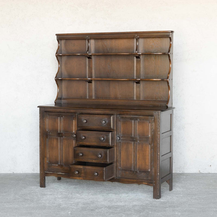 英国【ERCOL アーコール】伝統的な気品あふれるデザイン オープンカップボード Old Colonial オールドコロニアル /22I[m]