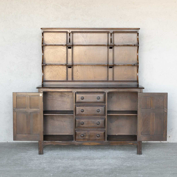 英国【ERCOL アーコール】伝統的な気品あふれるデザイン オープンカップボード Old Colonial オールドコロニアル /22I[m]