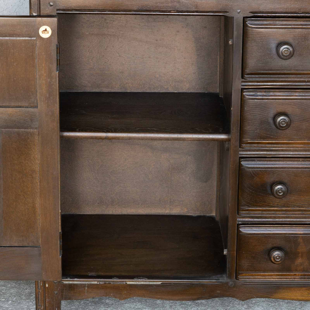 英国【ERCOL アーコール】伝統的な気品あふれるデザイン オープンカップボード Old Colonial オールドコロニアル /22I[m]
