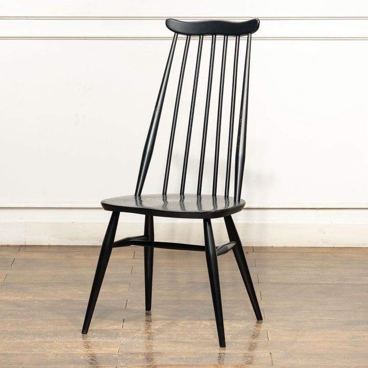 英国【ERCOL アーコール】ブラックフレームにリメイク ゴールドスミスチェア No.369 /22I-10