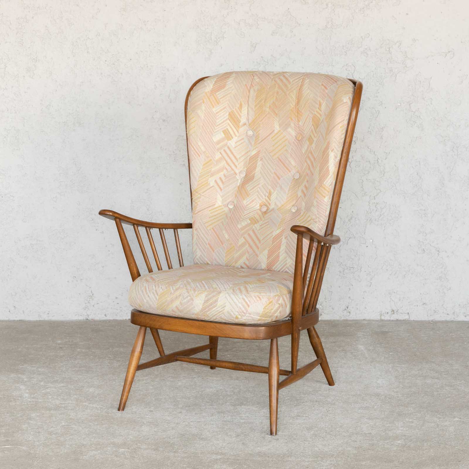 英国【ERCOL アーコール】エバーグリーン ハイバック イージーチェア