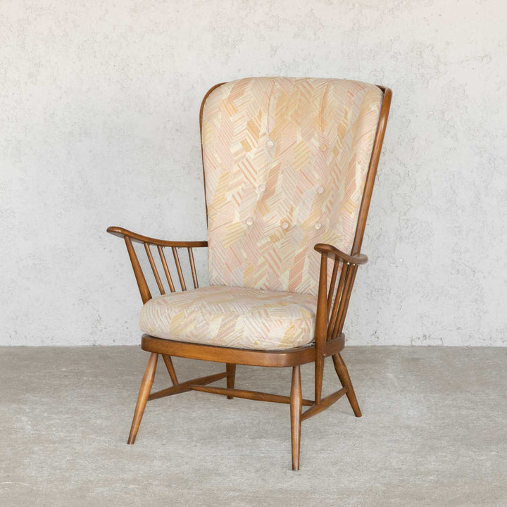 英国【ERCOL アーコール】エバーグリーン ハイバック イージーチェア No.835 Windsor ウインザー /22I[m]