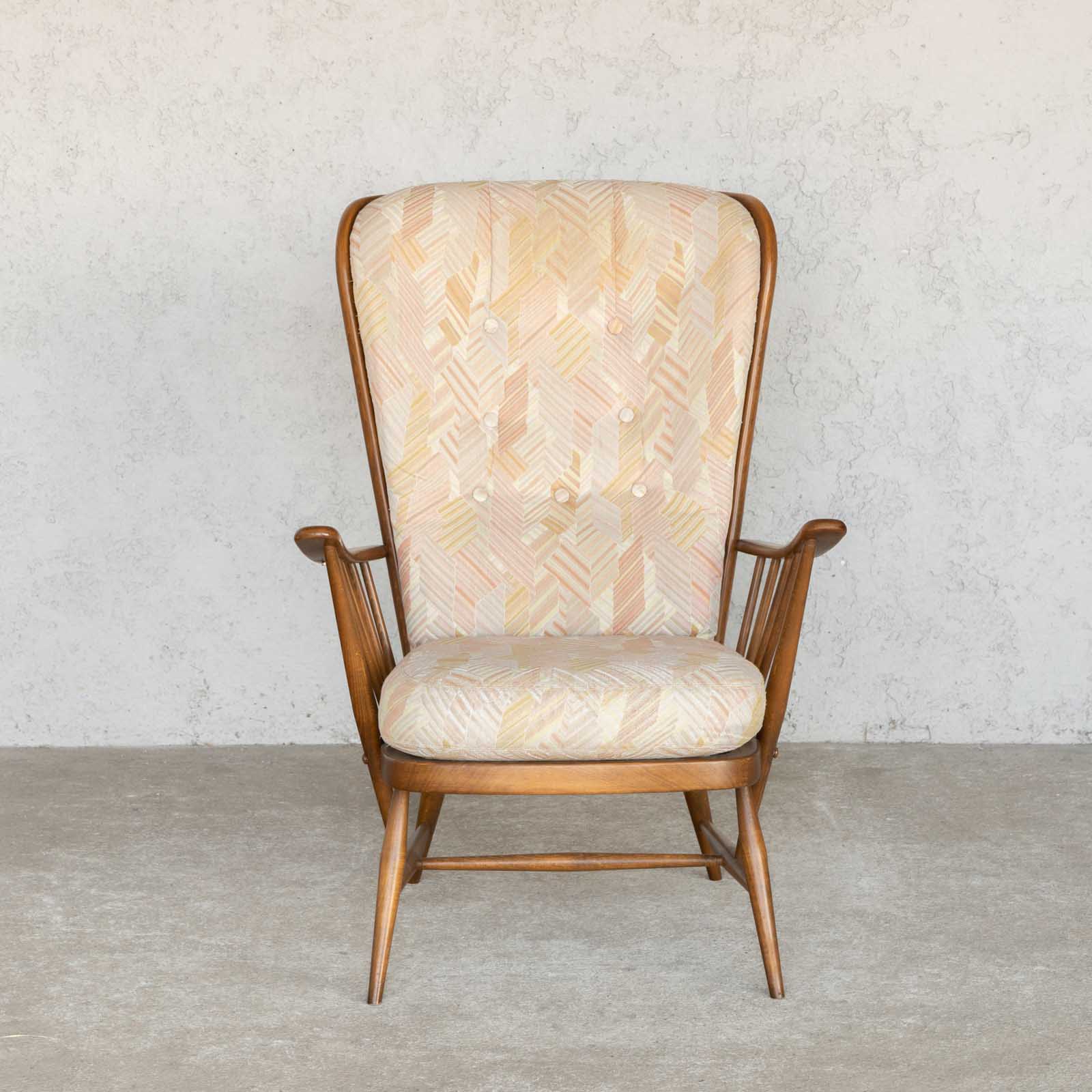 英国【ERCOL アーコール】エバーグリーン ハイバック イージーチェア
