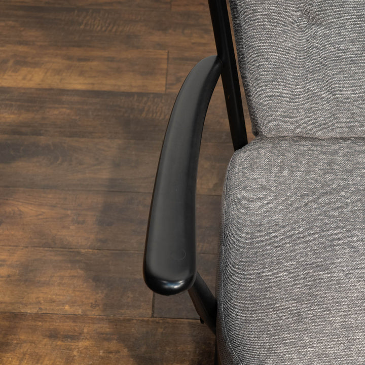 英国【ERCOL アーコール】ブラックフレームにリメイク イージーチェア /22I-1