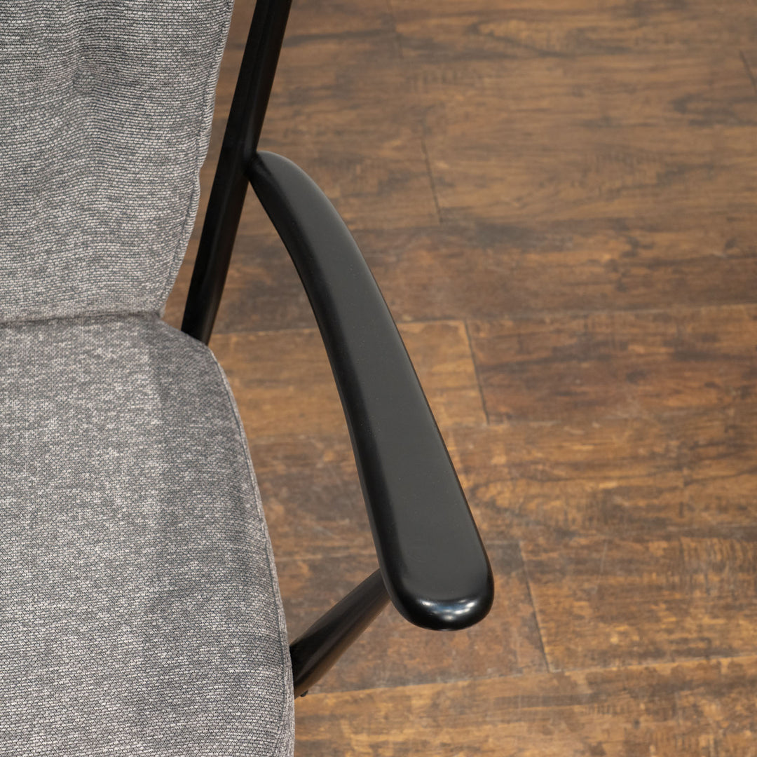 英国【ERCOL アーコール】ブラックフレームにリメイク イージーチェア /22I-1