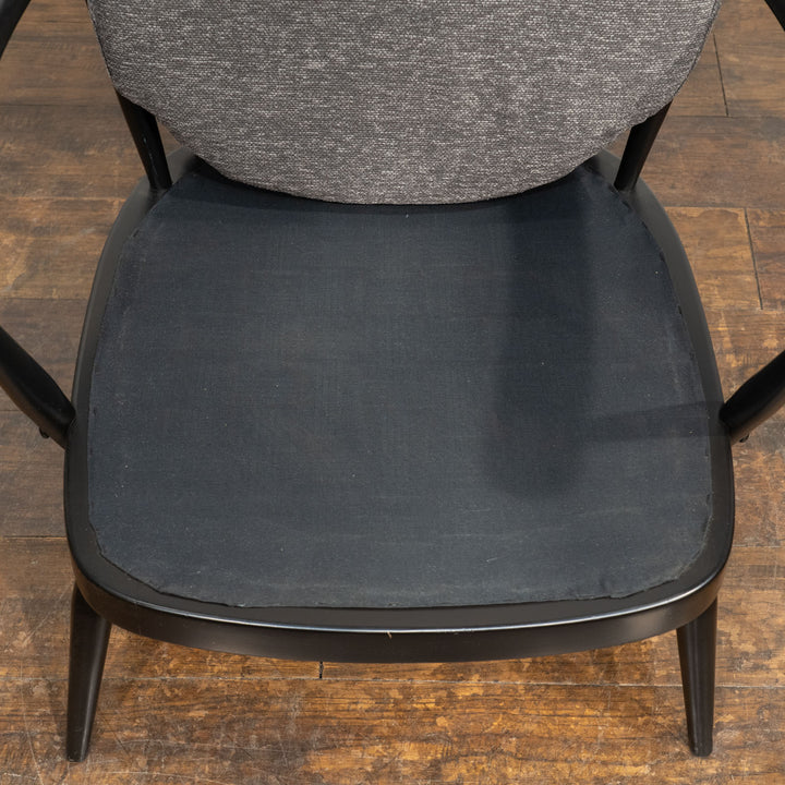 英国【ERCOL アーコール】ブラックフレームにリメイク イージーチェア /22I-1