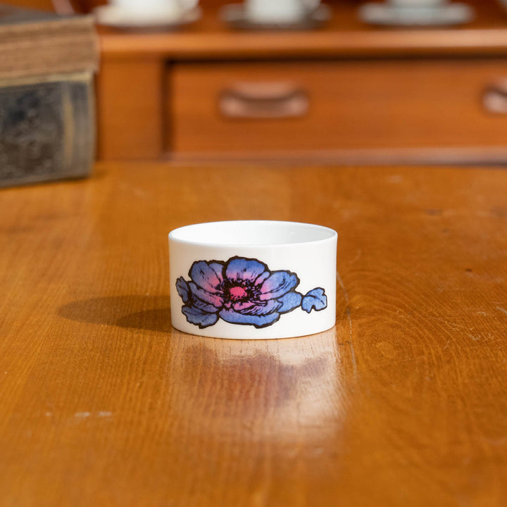 【Susie Cooper スージークーパー BlueAnemone ブルーアネモネ】WEDGWOOD社と一緒に作り上げたレアなシリーズ シュガーボウル[m]
