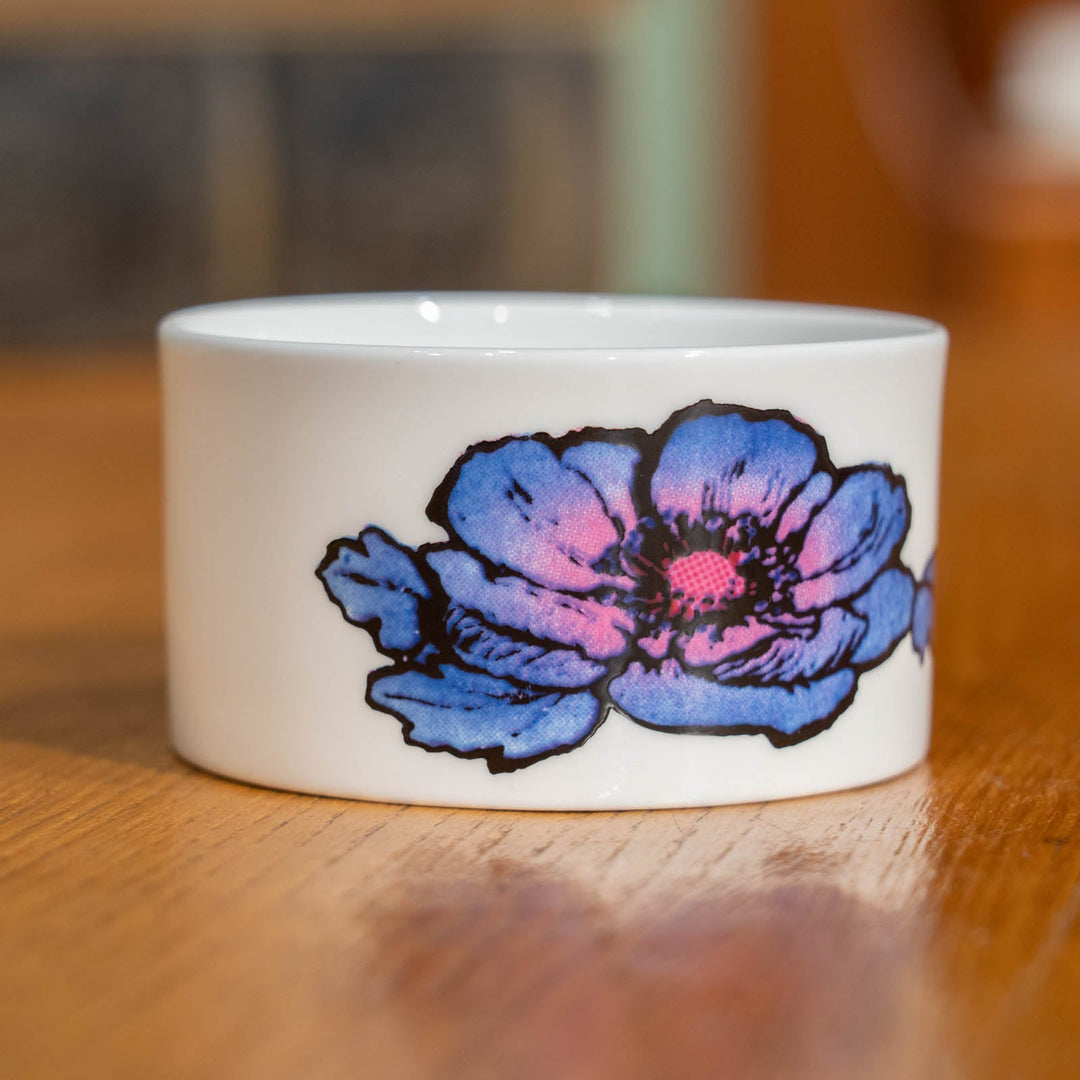 【Susie Cooper スージークーパー BlueAnemone ブルーアネモネ】WEDGWOOD社と一緒に作り上げたレアなシリーズ シュガーボウル[m]