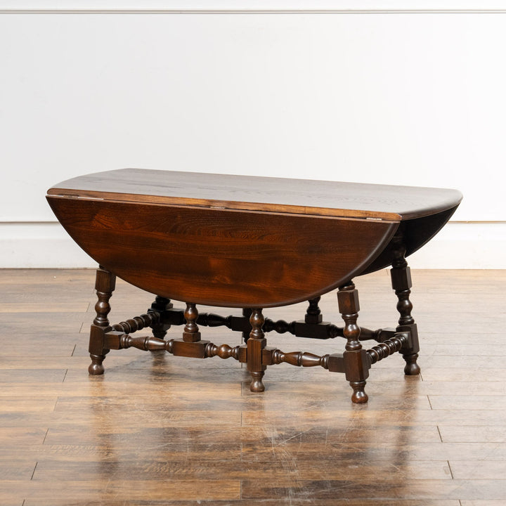英国【ERCOL アーコール】ソファを合わせやすい高さ ゲートレッグ 折りたたみテーブル Old Colonial オールドコロニアル /22K[m]