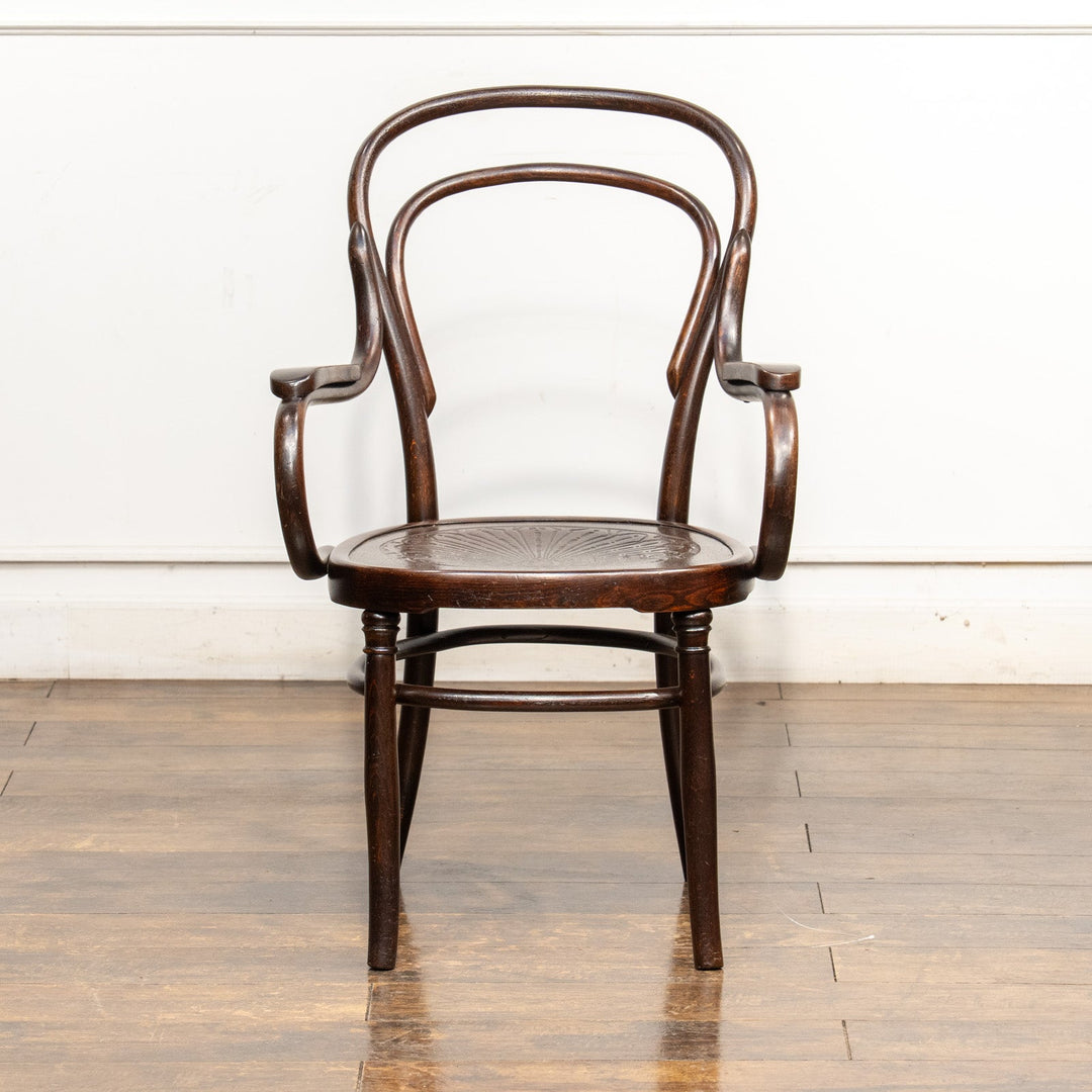 【Mundus ムンダス】背もたれの曲線や座面の彫りも美しい ダブルループバック ベントウッドアームチェア /22K