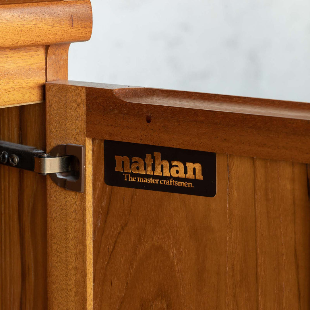 英国【Nathan ネイサン】細部までこだわったデザイン チーク ウォールユニット ブックシェルフ /22K-1[m]