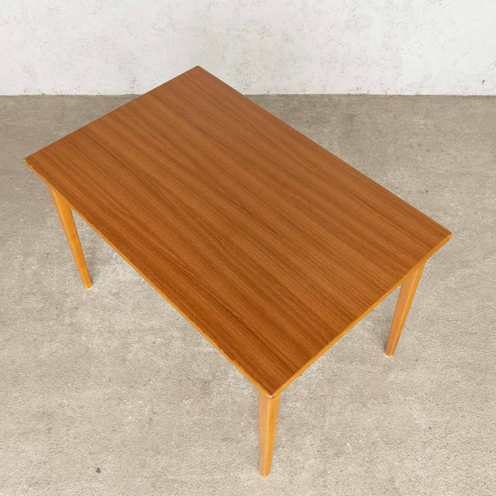 天板をスライドさせて広く使える チーク ドローリーフ 伸長式ダイニングテーブル /22L[m]