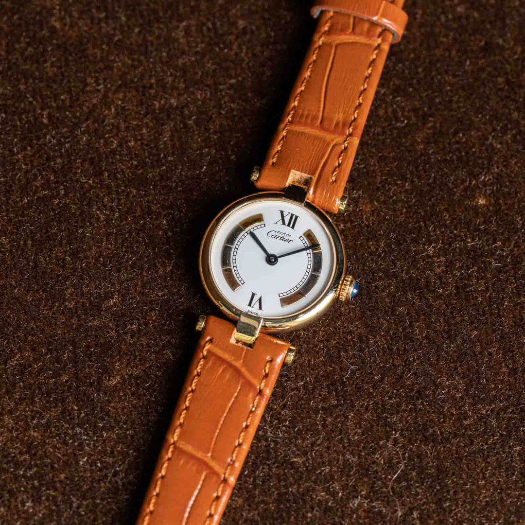 レディース【Cartier カルティエ】トリニティダイヤルの上品なデザイン ヴァンドームSM 1990年代[m]