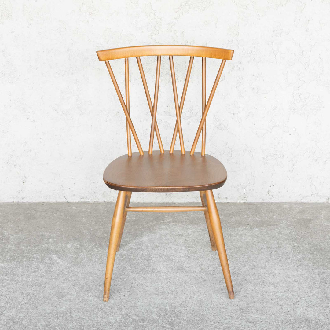 英国【ERCOL アーコール】エックスバックとも呼ばれる交差したスポークが特徴的 ラティスチェア Windsor ウインザー /23C-A5[m]