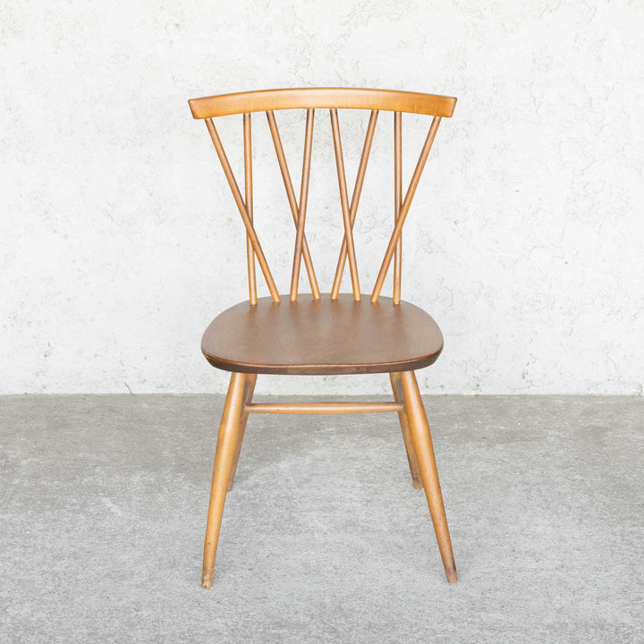 英国【ERCOL アーコール】エックスバックとも呼ばれる交差したスポークが特徴的 ラティスチェア Windsor ウインザー /23C-A5[m]