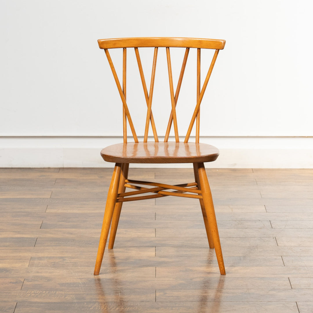 英国【ERCOL アーコール】エックスバックとも呼ばれる交差したスポークが特徴的 ラティスチェア Windsor ウインザー /23C-A6[m]