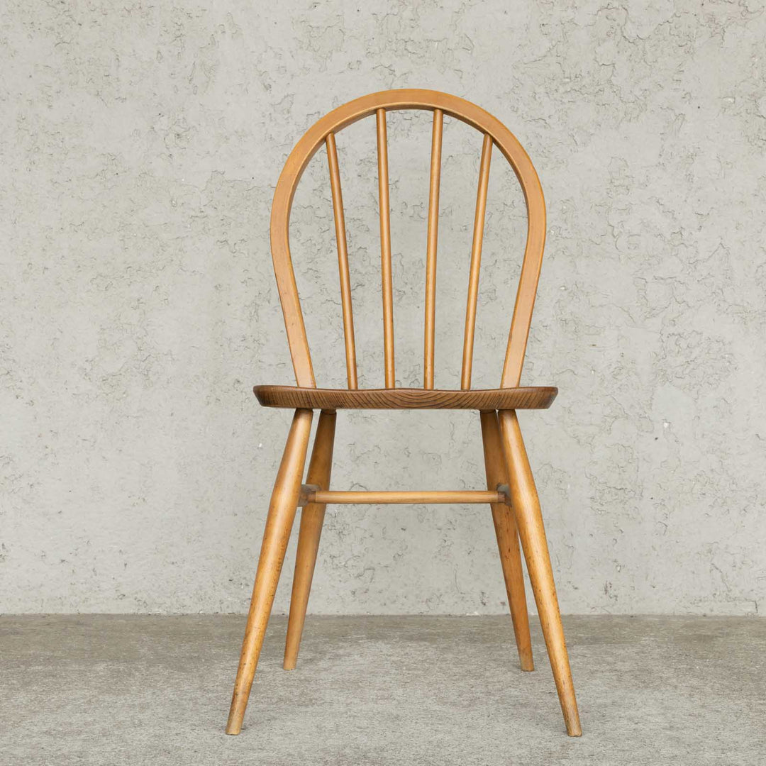 英国【ERCOL アーコール】エルム 4本スポーク フープバックチェア No.400 Windsor ウインザー /23C-18[m]
